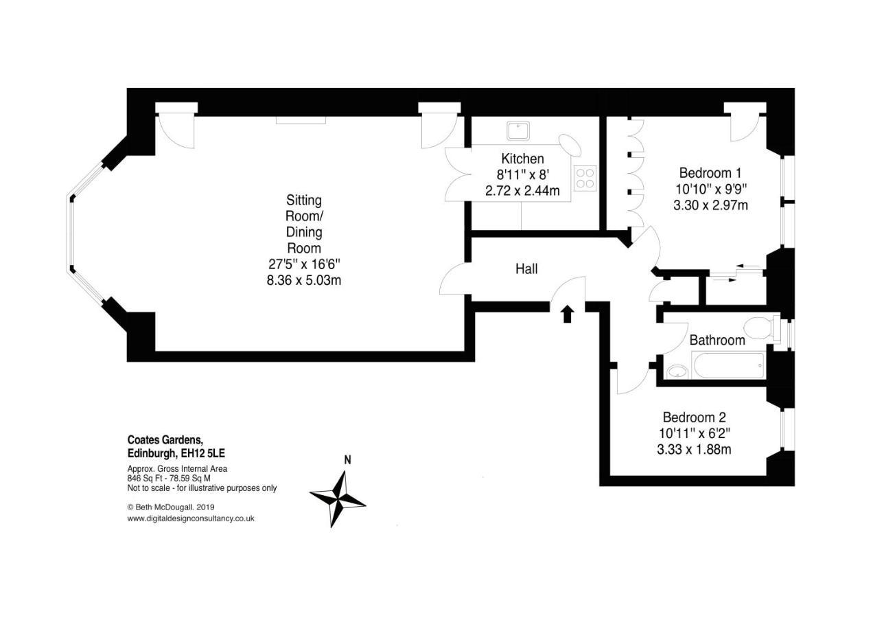 The Coates Gardens Residence Единбург Екстер'єр фото